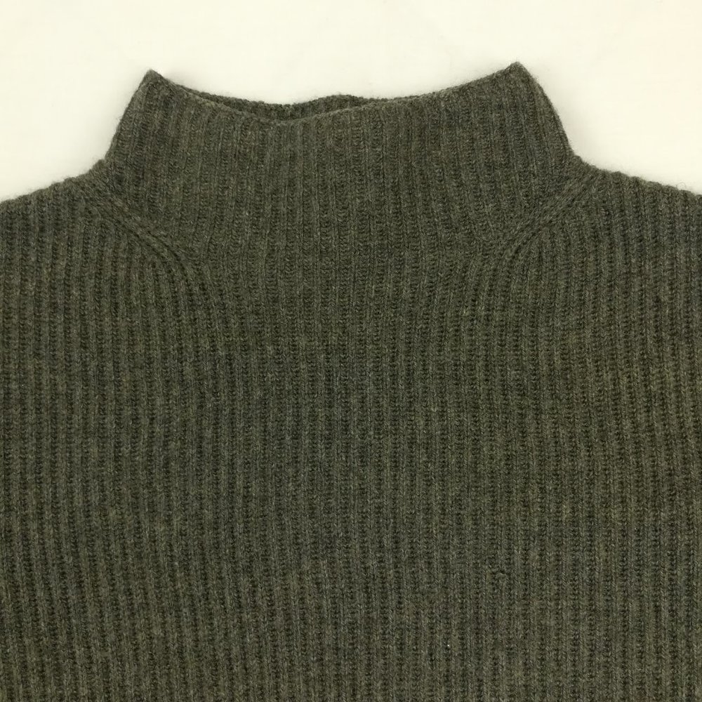 Everlane 100% Cashmere Ribbed Mock Neck Pullover Sweater *Flaw - Picture 2 of 7